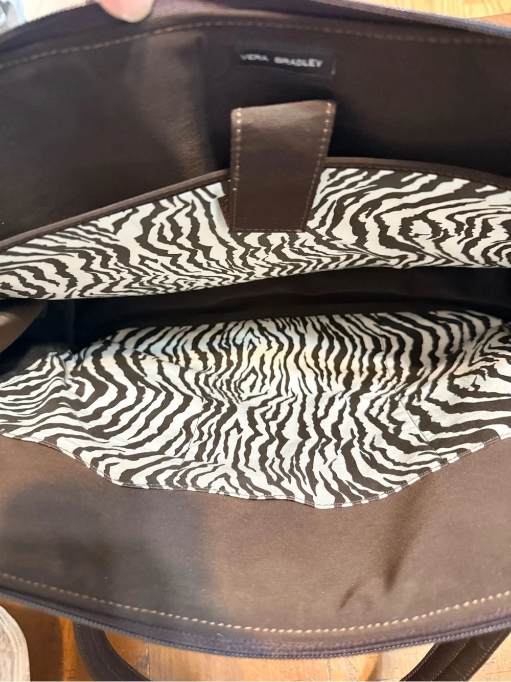 Vera Bradley Quilted Brown Laptop Tote